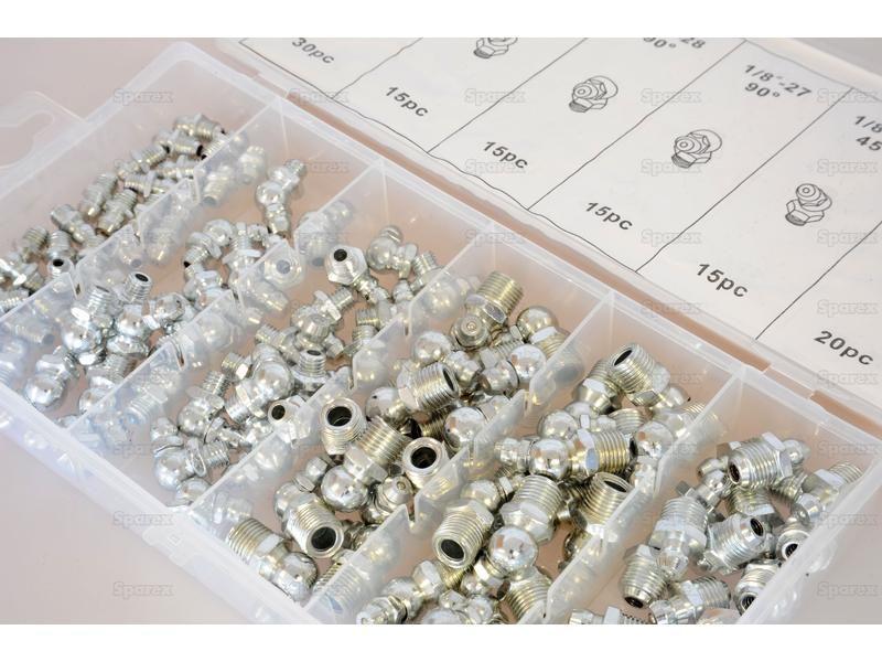 Imperial Grease Nipple Assortment (110 pcs.) | Sizes: 1/4” UNF & 1/8” BSP