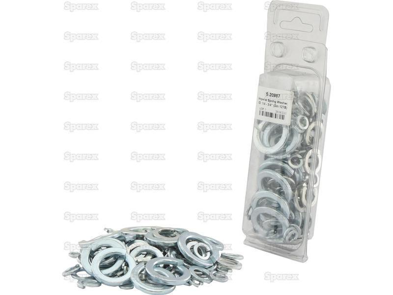 Imperial Spring Washer, ID: 1/4 - 3/4'' (Din 127B), 136 pcs. Agripak