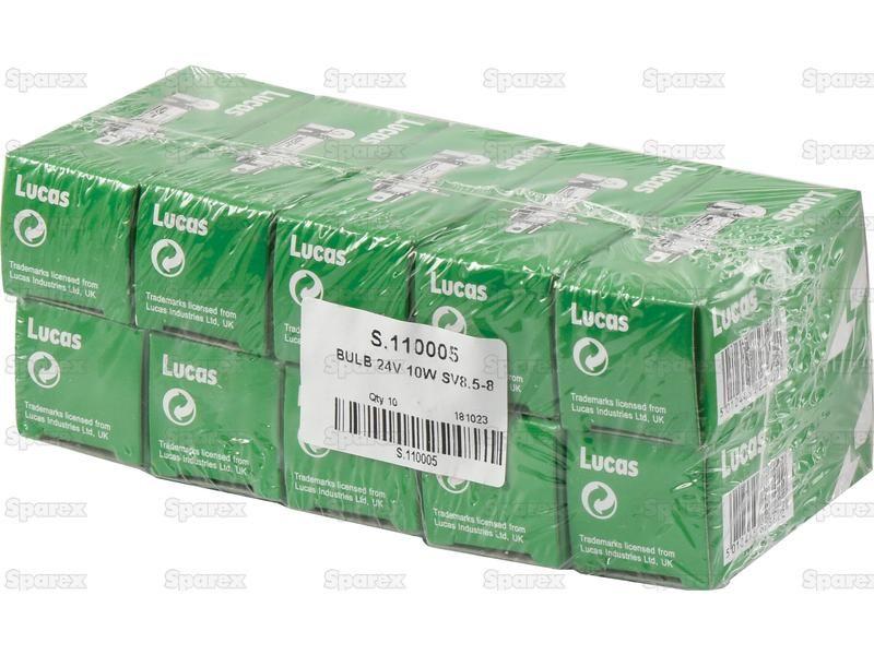 Halogen Side | Indicator Bulb, 24V, 10W, SV8.5 Base Lucas (274, LLB274)