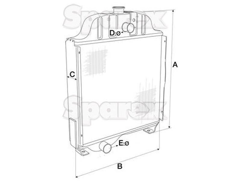 Radiator for Case IH 580 (Backhoe)
