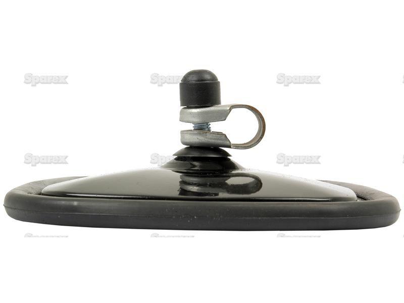 Mirror Head, Flat, Rectangular | Height: 255mm Width: 123mm  Arm Ø: 12 - 15mm