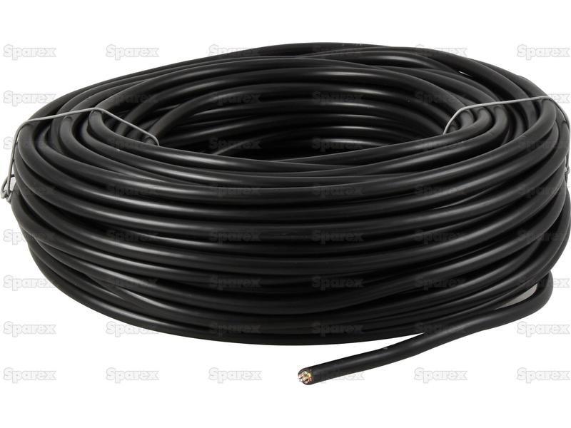 Electrical Cable - 7 Core, 1mm°² Cable, Black (Length: 50M), ()