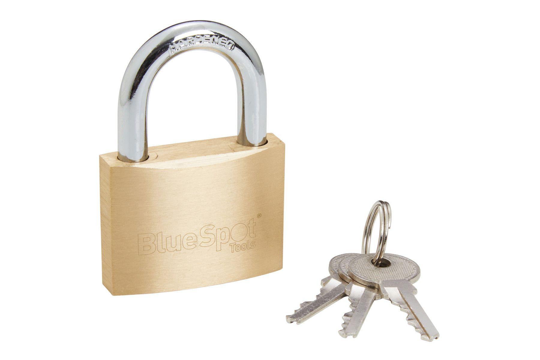 Blue Spot Tools 50MM Brass Padlock Double Locking