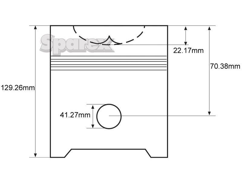 Piston (Standard) for Ford New Holland 755 (Backhoe)