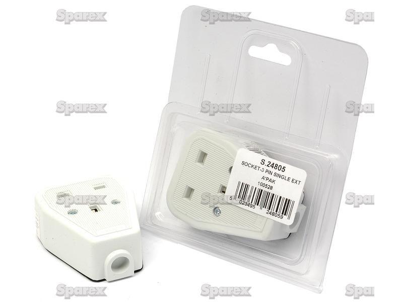 13 amp Single Extension Lead Socket (Nylon) Agripak