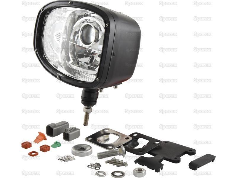 LED Head Light, Interference: Class 3, RH (LH Dip), 1200 - 1290 Lumens Raw, 10-30V for JCB FASTRAC 2115