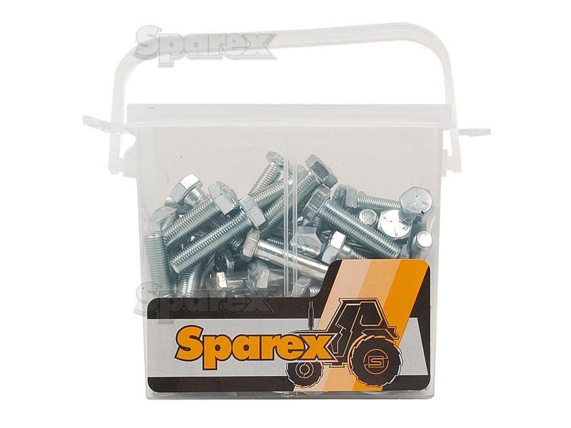 Assortment of Nuts Bolts and Spring Washers, Size: 1/4 - 3/8'' x '' UNF (Din 931, 934) Tensile strength: 8.8.