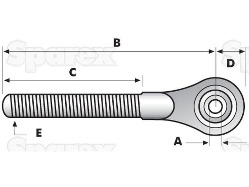 Top Link Ball End - 1 1/4'' UNC - Cat.2 for Ford New Holland