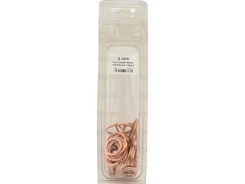 Metric Copper Washer, (90 pcs.) Agripak