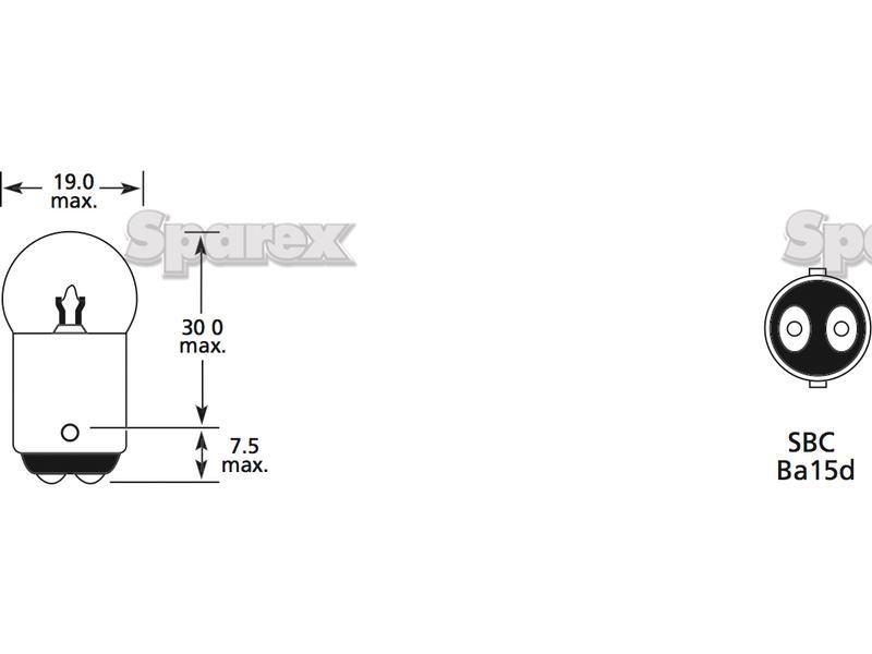 Halogen Side | Indicator Bulb, 24V, 10W, BA15d Base Lucas, Phillips