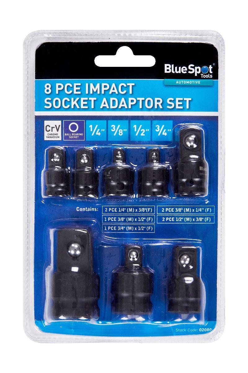 Blue Spot Tools 8 PCE Impact Socket Adaptor Set