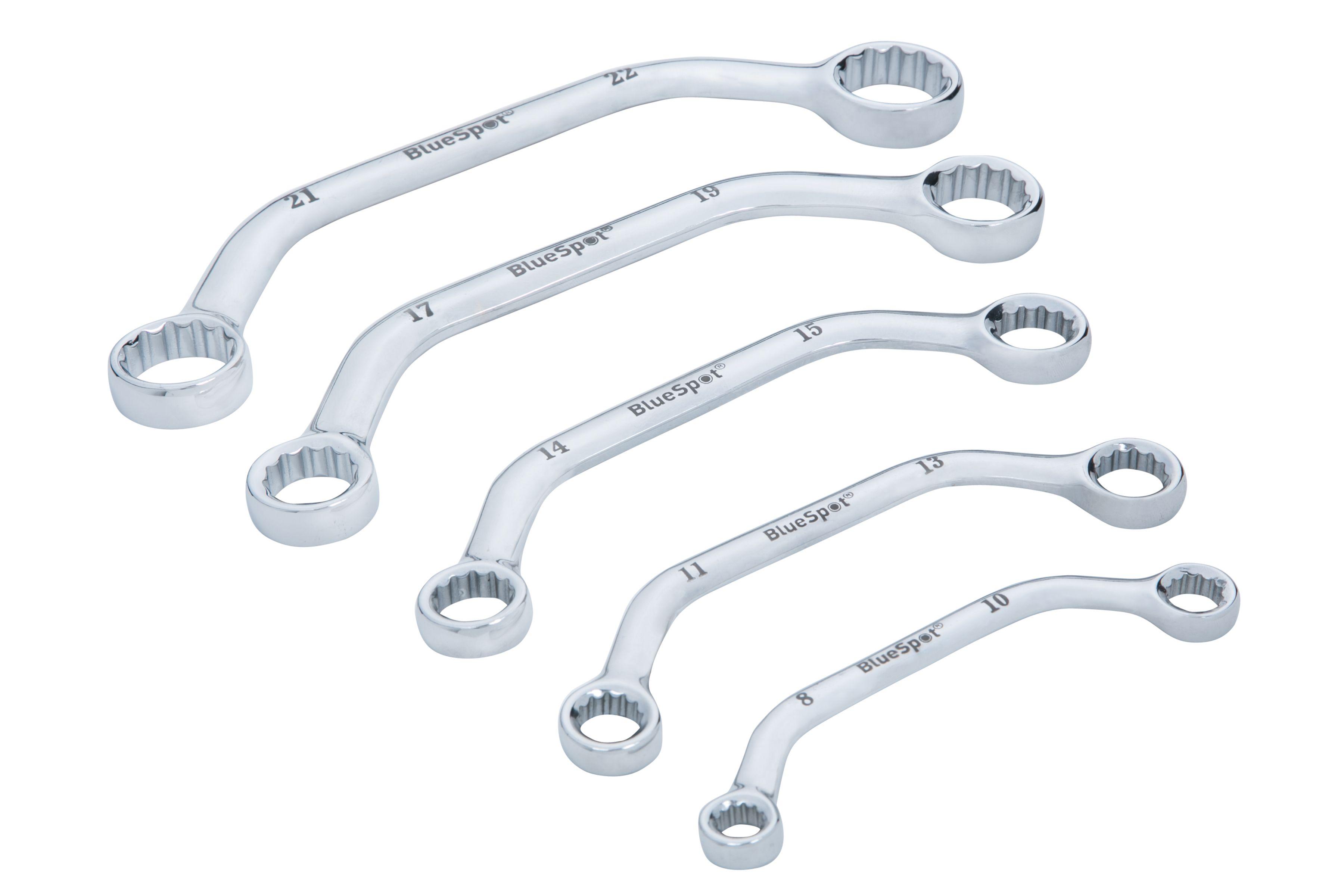 Blue Spot Tools 5 PCE Chrome Vanadium Metric Obstruction Spanner Set (8-22mm)