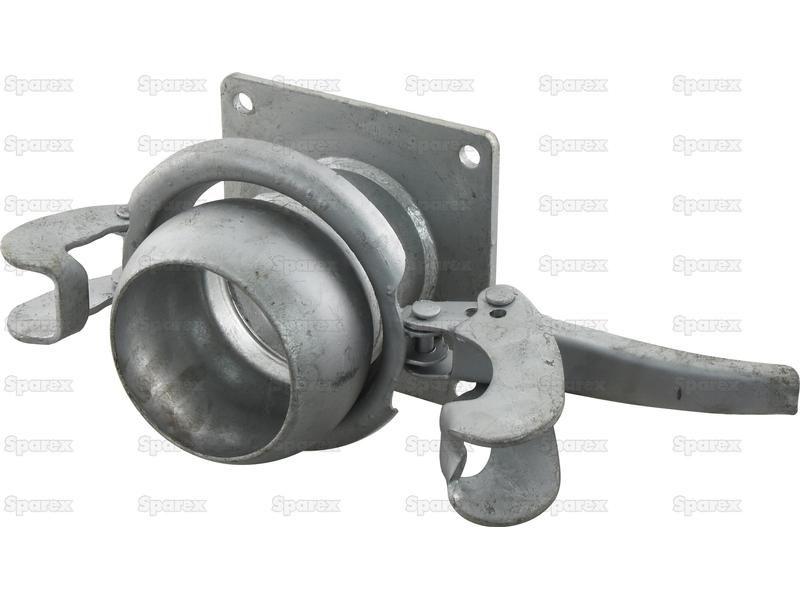 Coupling with Square Flange Short - Male 4'' (108mm) x (100mm) (Galvanised)