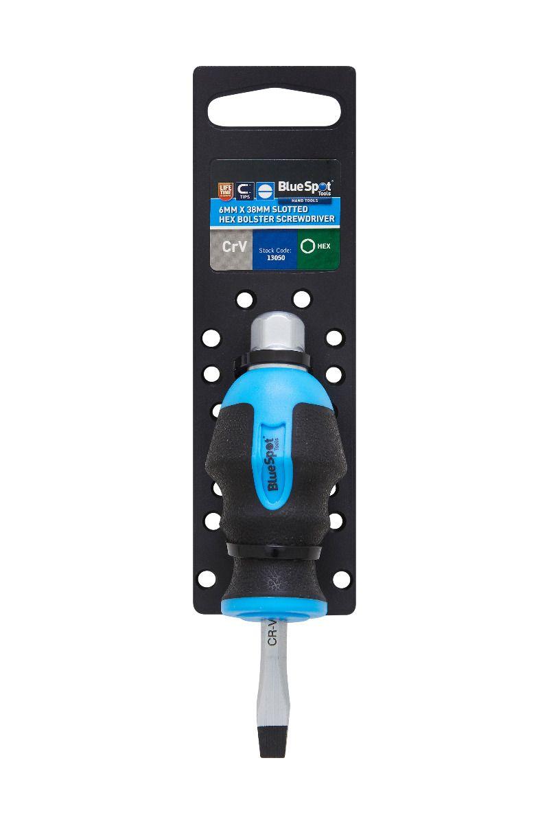 Blue Spot Tools 6 X 38MM Slotted Hex Bolster Screwdriver