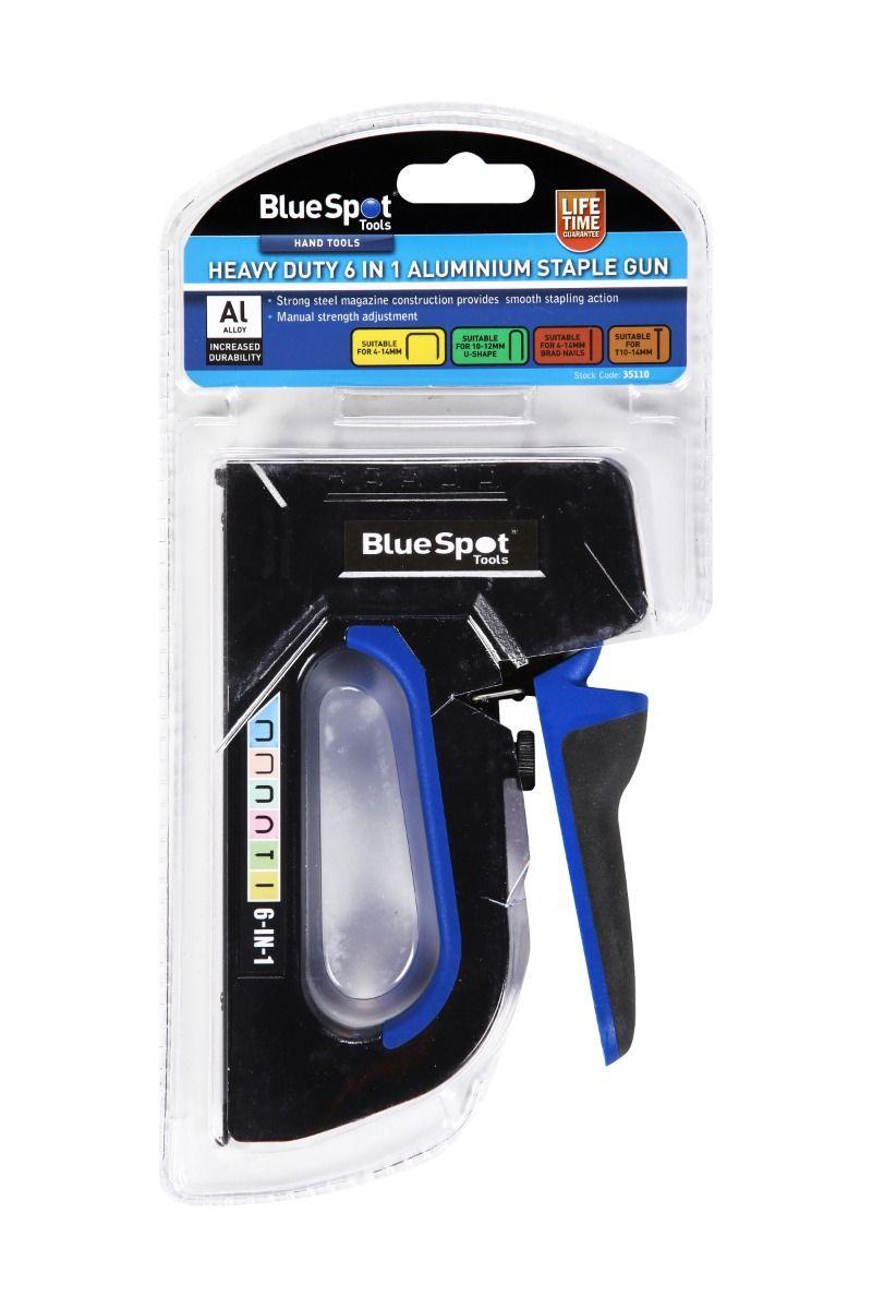 Blue Spot Tools Heavy Duty 6 In 1 Aluminium Staple Gun