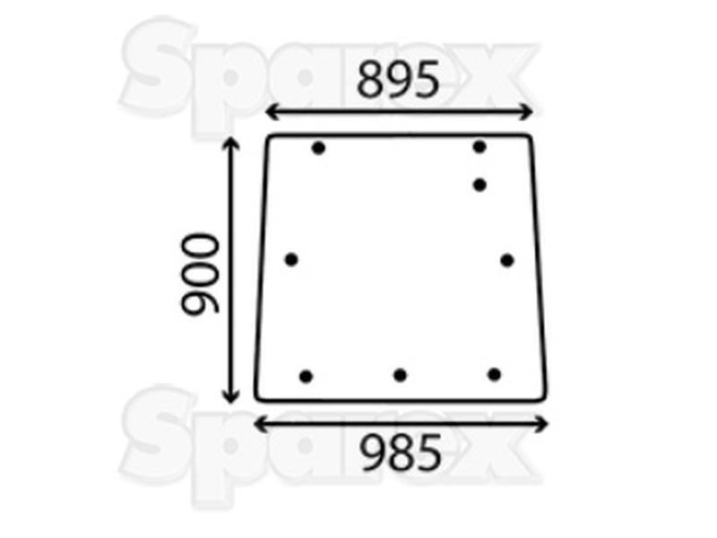 Rear Window for Massey Ferguson, Landini