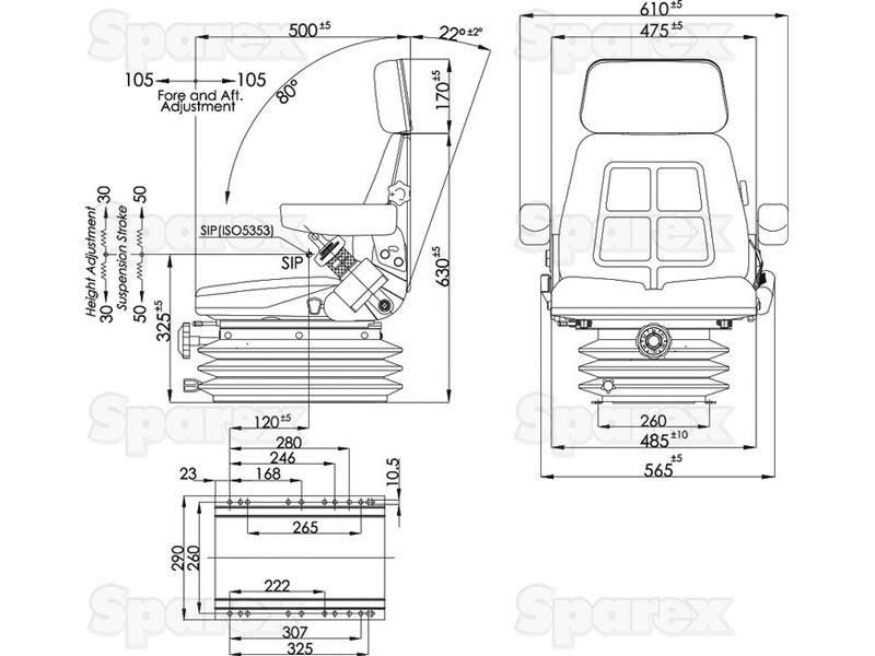 Sparex Seat Assembly