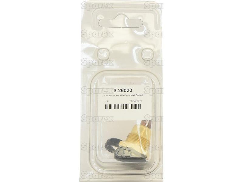 Jack Plug Socket with Cap (metal) Agripak
