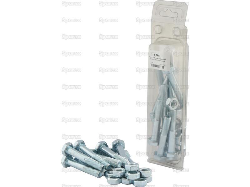 Metric Bolt, Size: M10 x 60mm (Din 931, 934) 10 pcs. Agripak