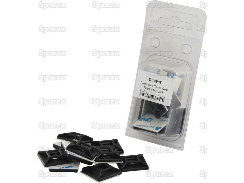 Adhesive Cable Clip 10 pcs Agripak