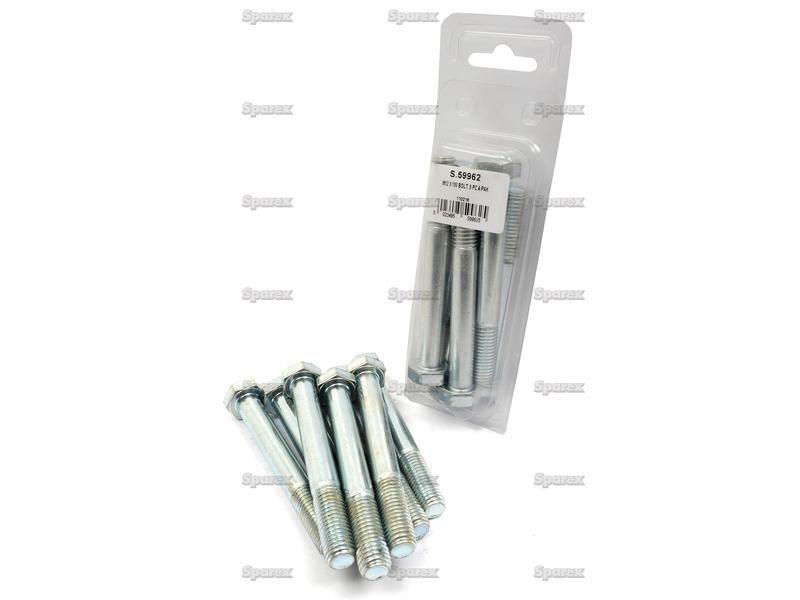Metric Bolt, Size: M12 x 100mm (Din 931) 8 pcs. Agripak