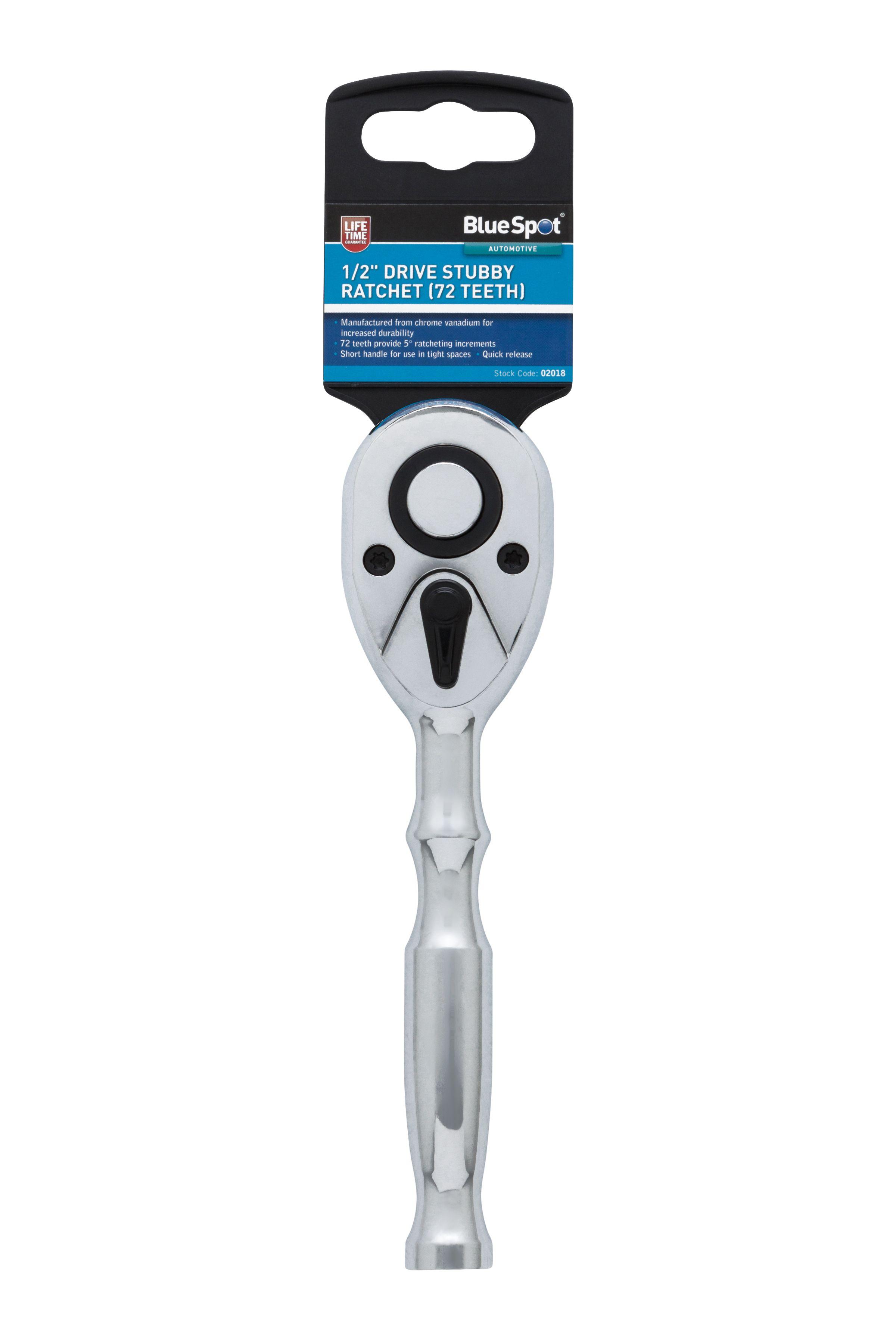 Blue Spot Tools 1/2" Stubby Ratchet (100 Teeth)