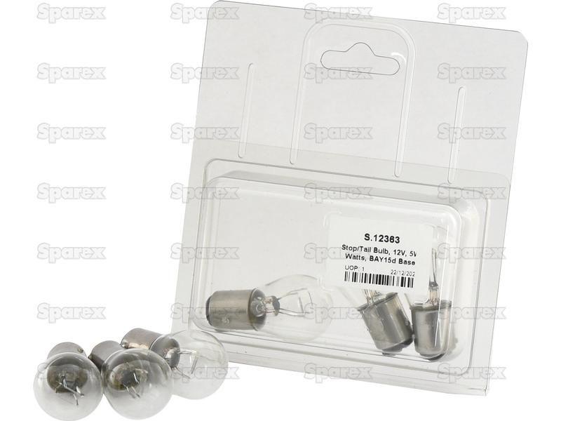 Halogen Stop/Tail Bulb, 12V, 5W, BAY15d Base Case IH, Lucas, OSRAM, Phillips