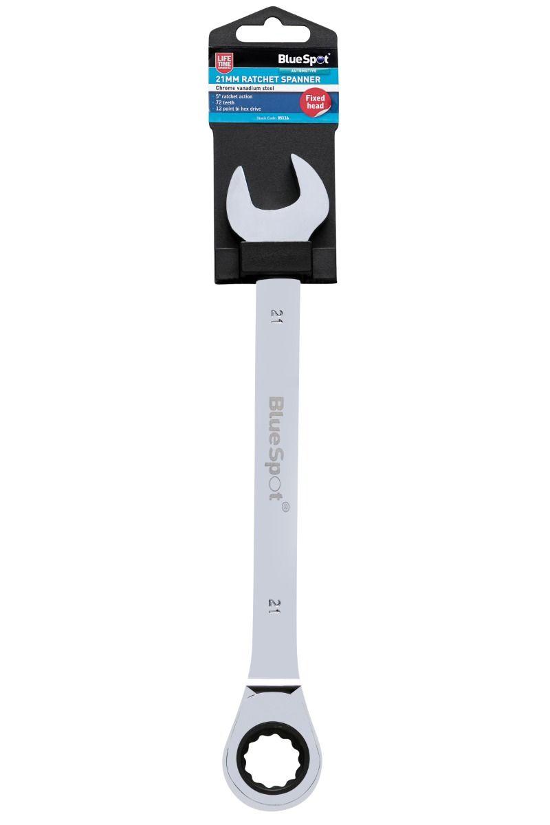 Blue Spot Tools 21mm Ratchet Spanner Fixed Head