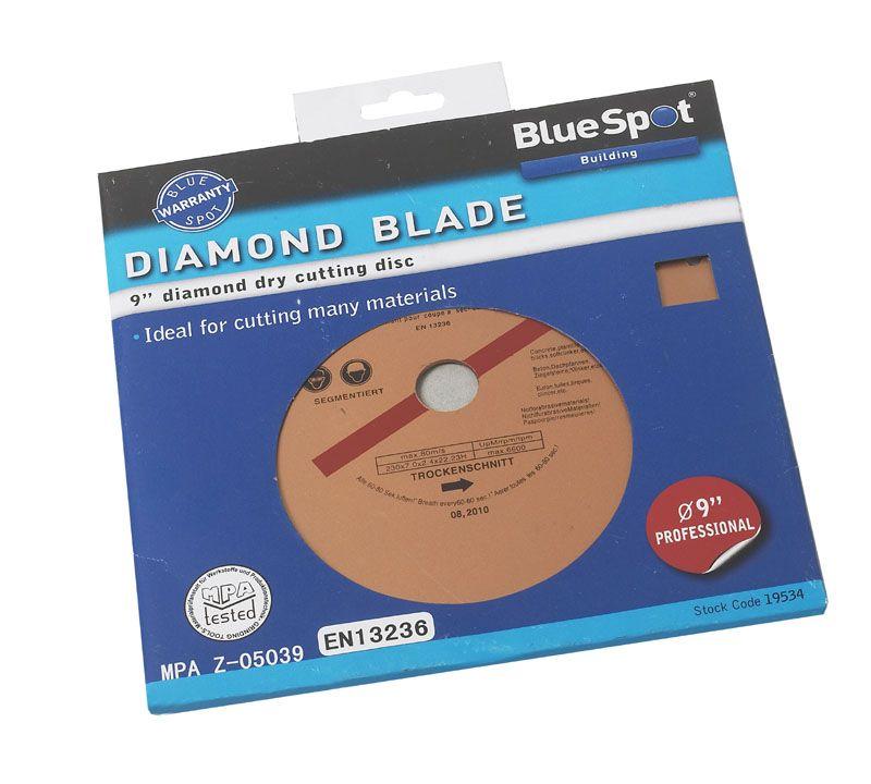 Blue Spot Tools 230mm (9") Segmented Gold Diamond Dry Cutting Disc