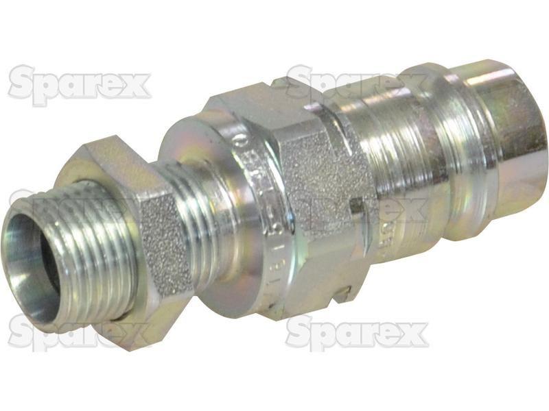Faster Quick Release Hydraulic Coupling Male 1/2'' Body x M18 x 1.50 Metric Male Bulkhead Faster S.p.A (CNV087/1815 M, CNV087/1815M)
