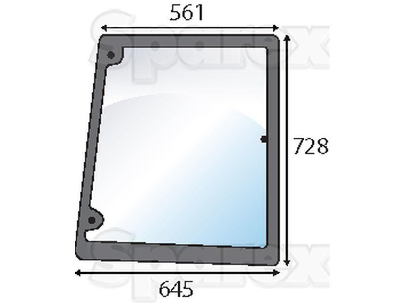 Side Glass RH for Case IH JX70U