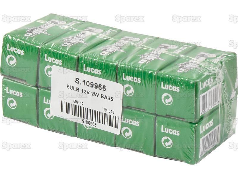 Halogen Side | Indicator Bulb, 12V, 2W, BA9s Base John Deere, Lucas, OSRAM, Phillips