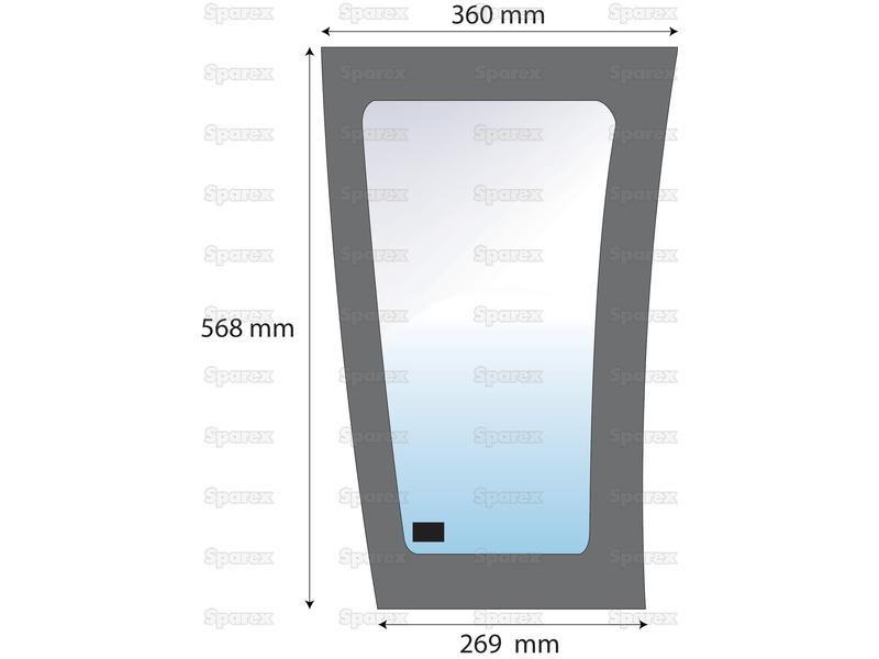 Lower Front Glass RH Fendt (816 810 040 070, 816810040070)