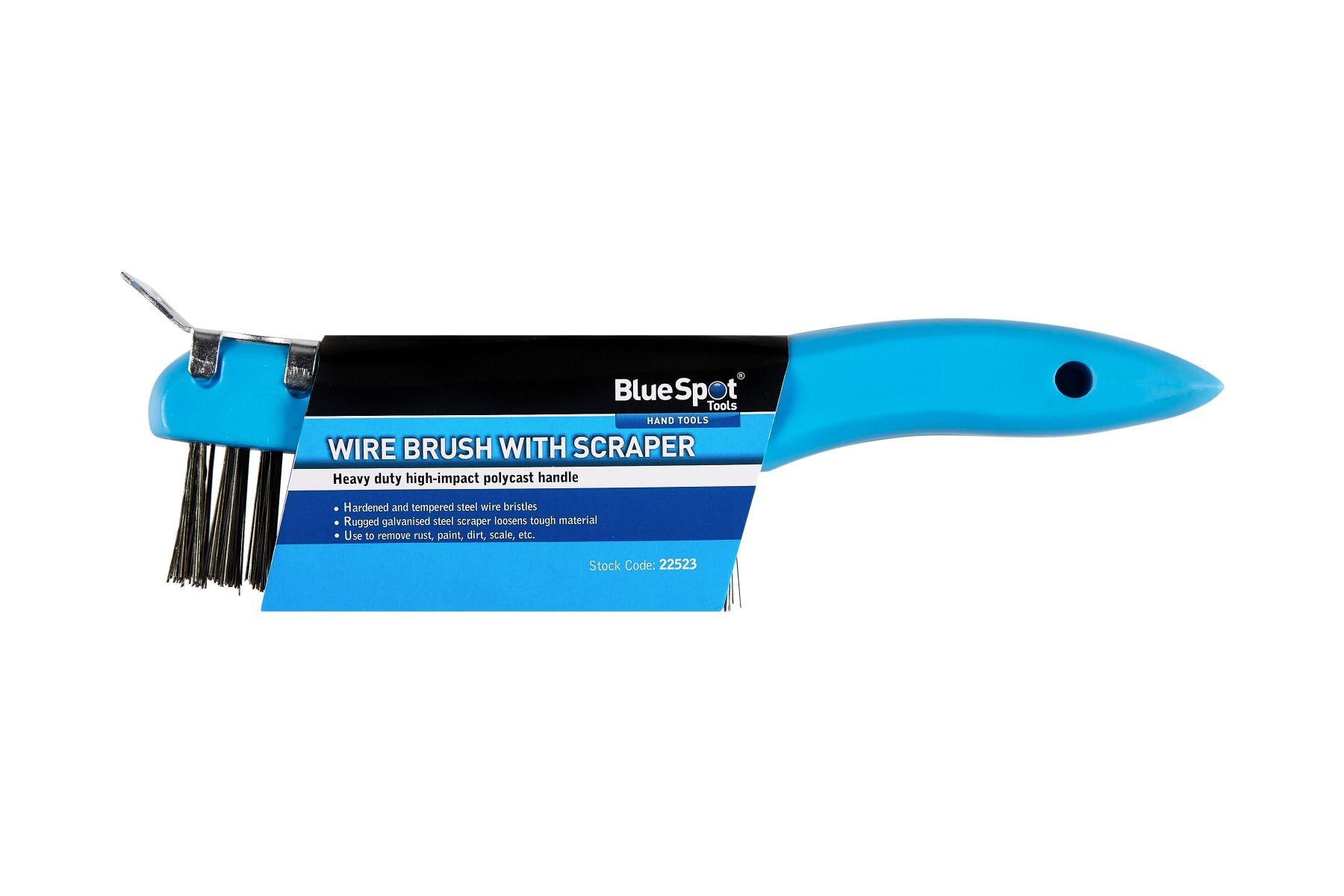 Blue Spot Tools Plastic Wire Brush And Scraper