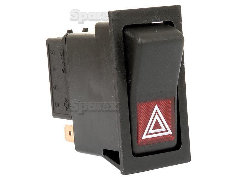 Rocker Switch - Hazard, 2 Position (On/Off) Massey Ferguson (1695209M1)