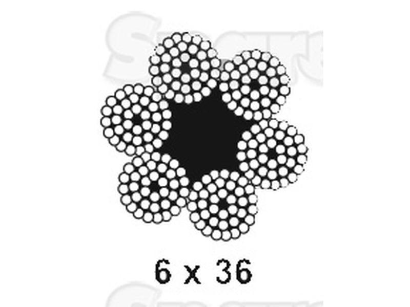 Wire Rope With Steel Core - Steel, ØM12mm x 110M