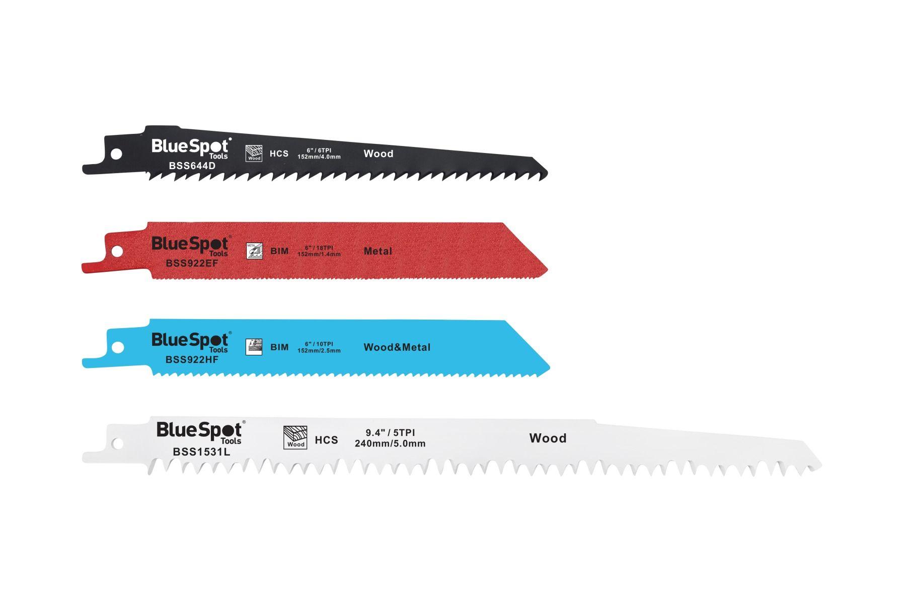 Blue Spot Tools 8 PCE 150-240mm Reciprocating Saw Blades (BIM)