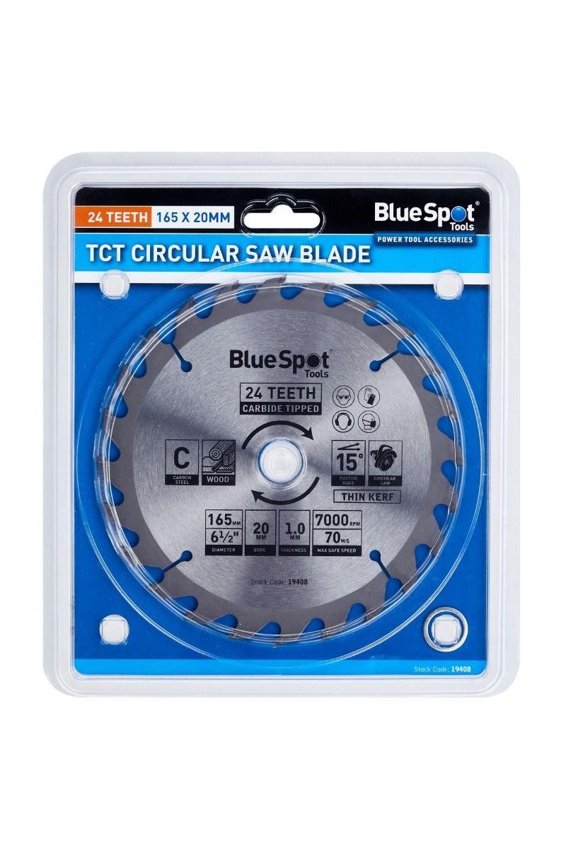 Blue Spot Tools 165mm x 20mm Circular Saw Blade (24 Teeth)
