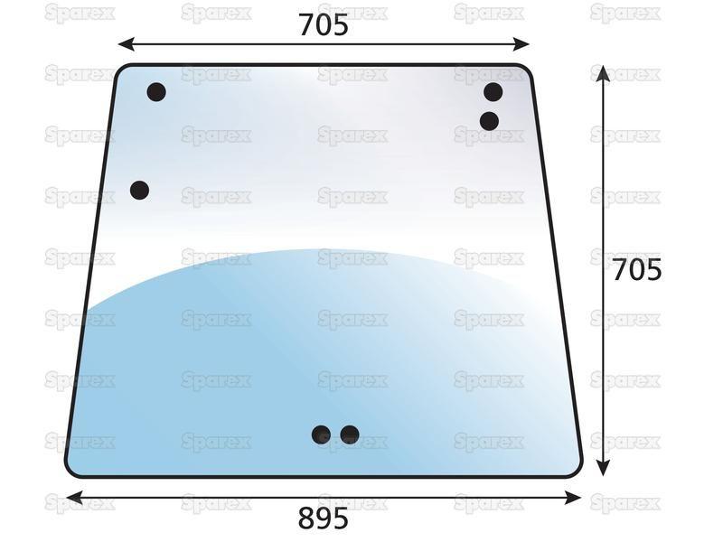 Rear Window for Deutz-Fahr (0438 3608, 04383608)