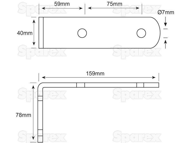 MUDGUARD-BRACKET-TANDEM 159MM