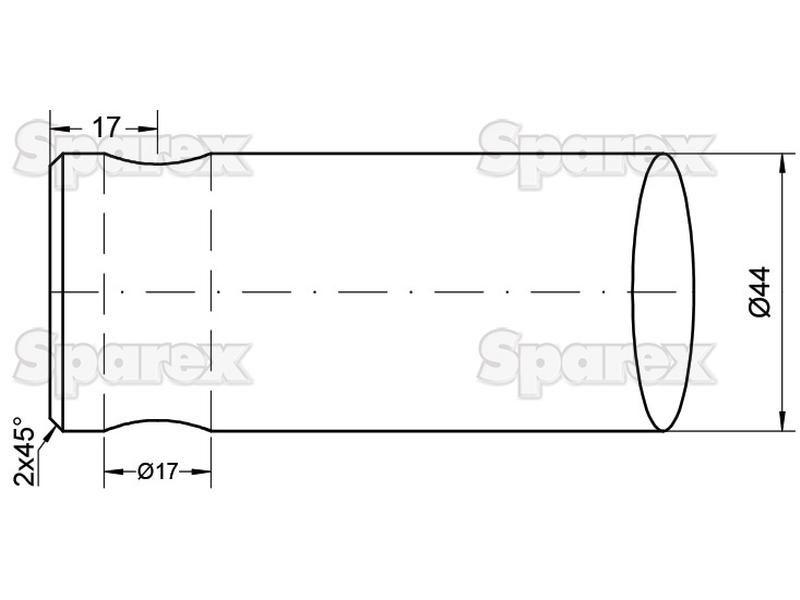 Loader Tine - Straight 1,400mm, (Square)