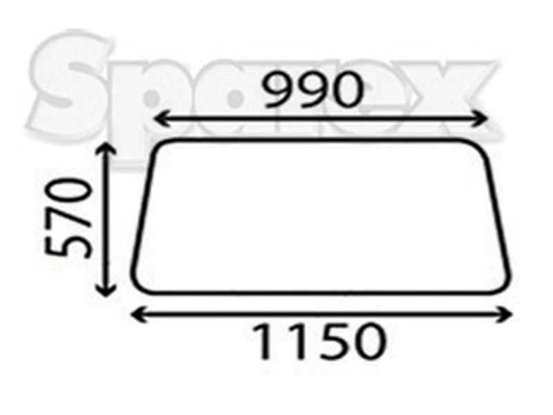 Side Glass LH/RH for Massey Ferguson 590 (500 Series)
