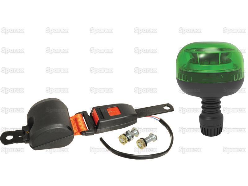 LED Beacon & Seat Belt Kit, Interference: Class 1, Flexible Pin, 12/24V