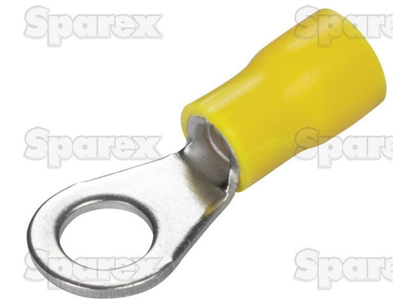 Pre Insulated Ring Terminal, Double Grip, 8.4mm, Yellow (4.0 - 6.0mm)