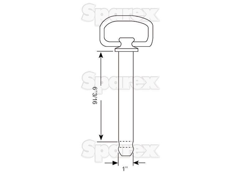 Hitch Pin with Chain & Linch Pin 25x157mm