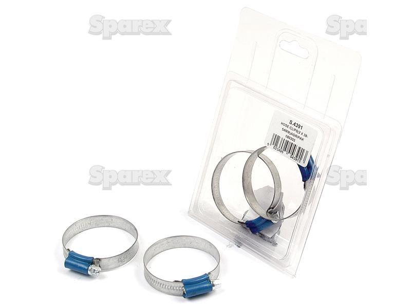 Hose Clip, Min Ø44mm, Max. Ø56mm, 2 pcs. Agripak.