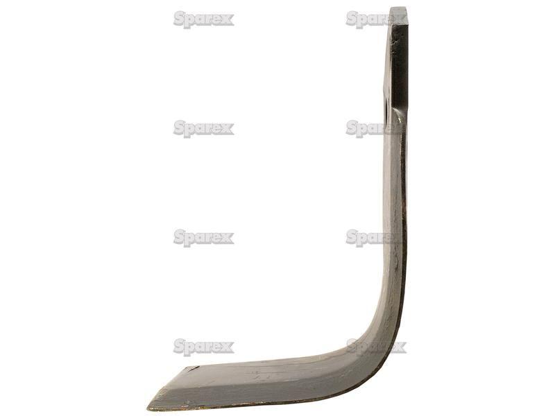 Rotavator Blade Square LH 70x8mm Height: 205mm. Hole centres: 46mm. Hole Ø: 14.5mm. Replacement for Breviglieri, Maletti for Maletti PEM