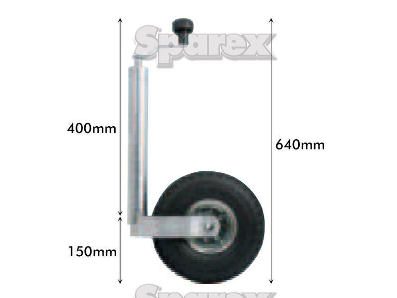 Jockey Wheel Jack - 48mm - Pneumatic
