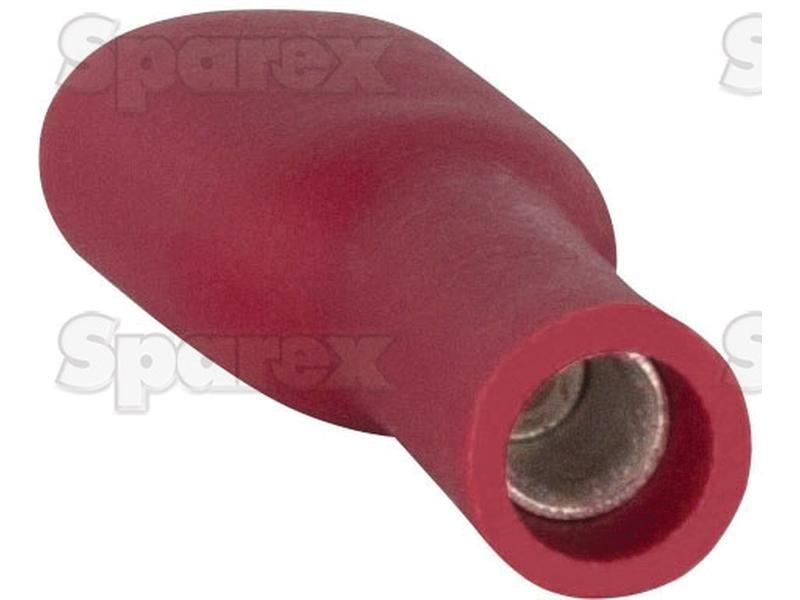 Pre Insulated Spade Terminal - Fully Insulated, Double Grip - Female, 6.3mm, Red (0.5 - 1.5mm), (Bag )