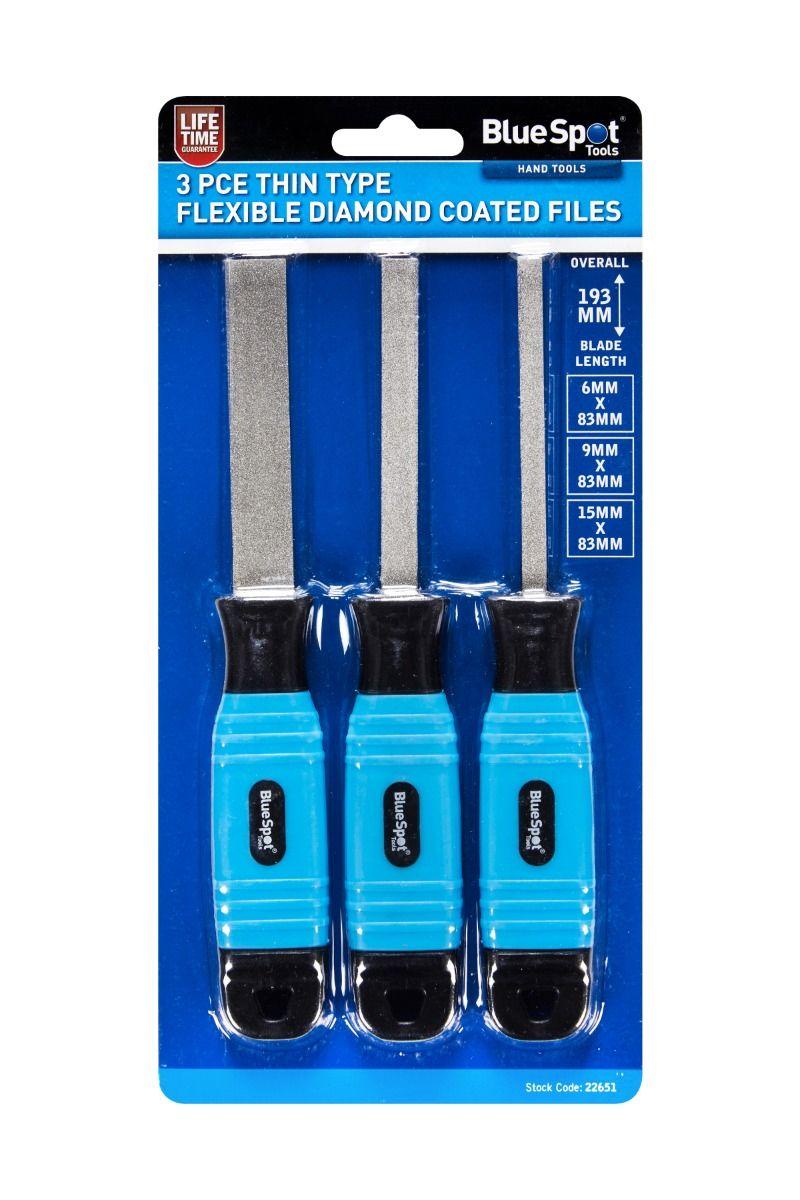Blue Spot Tools Thin Type 3 PCE Flexible Diamond Coated Files